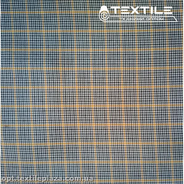 Костюмная ткань Клетка демисезонная 3667D1C1 желто-черный