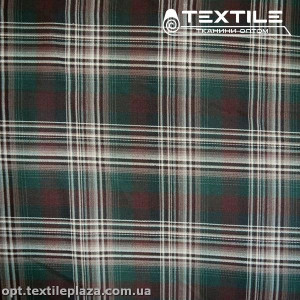Костюмная ткань Клетка демисезонная 3995D14C1 изумрудно-коричневый