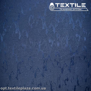 Костюмная ткань Жаккард демисезонная 13093D1C3 узор, синий