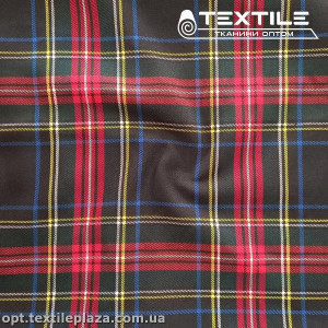Костюмная ткань Клетка демисезонная 4176D1C2 красно-черно-голубой