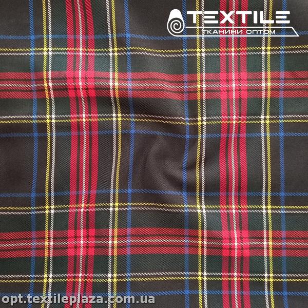 Костюмная ткань Клетка демисезонная 4176D1C2 красно-черно-голубой