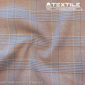 Костюмная ткань Клетка демисезонная 4176D4C2 коричневый