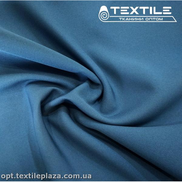 Костюмная ткань Барби однотонная 3417C10 темно-голубой