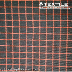 Костюмная ткань Клетка демисезонная 21388D18C1 черно-оранжевый