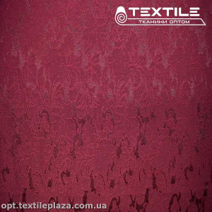Костюмная ткань Жаккард демисезонная 13093D1C4 узор, бордовый