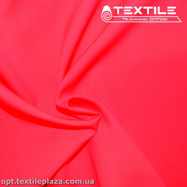 Костюмная ткань Барби однотонная 2705C8 неоново-коралловый