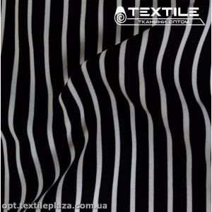 Костюмная ткань Барби цветная 3748D1C1 полоска, черно-белый