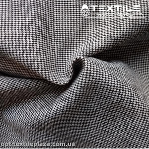 Костюмная ткань Клетка демисезонная 3692D1C1 гусиная лапка, черно-белый