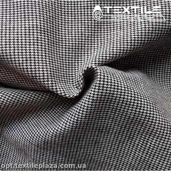 Костюмная ткань Клетка демисезонная 3692D1C1 гусиная лапка, черно-белый