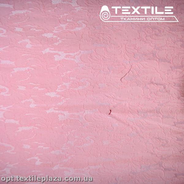 Костюмная ткань Жаккард демисезонная 13093D1C5 узор, розовый