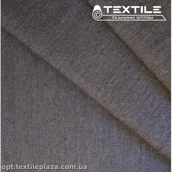 Костюмная ткань однотонная демисезонная 3219C1 графитово-серый