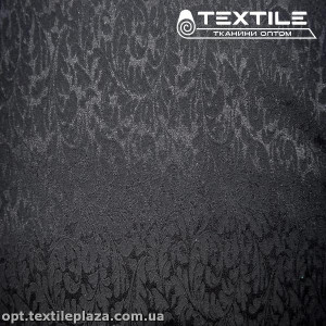 Костюмная ткань Жаккард демисезонная 13093D2C1 узор, черный