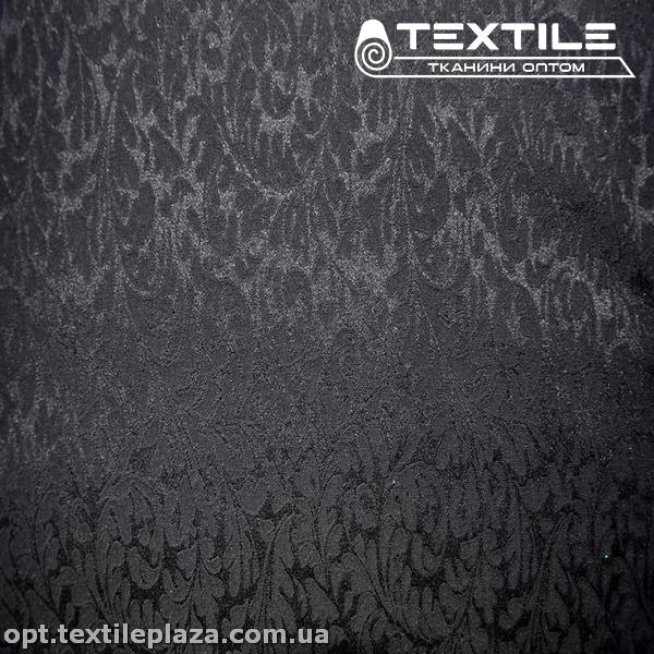 Костюмная ткань Жаккард демисезонная 13093D2C1 узор, черный