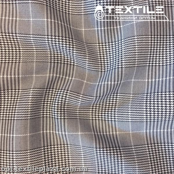 Костюмная ткань Клетка демисезонная 4176D7C1 черно-белый