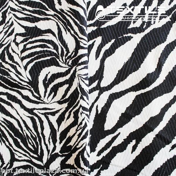 Костюмная ткань Жаккард демисезонная 7882D2C1 зебра, черно-белый