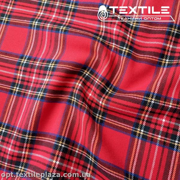 Костюмная ткань Клетка демисезонная 4169D2C1 красный