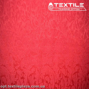 Костюмная ткань Жаккард демисезонная 13093D2C2 узор, красный