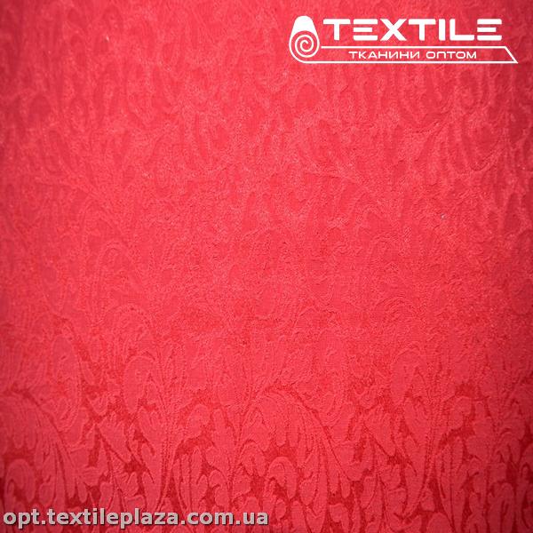 Костюмная ткань Жаккард демисезонная 13093D2C2 узор, красный