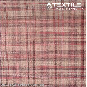 Костюмная ткань Клетка демисезонная 3838D7C2 бордово-розовый