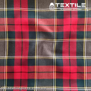 Костюмная ткань Клетка демисезонная 4176D5C2 красно-серо-зеленый
