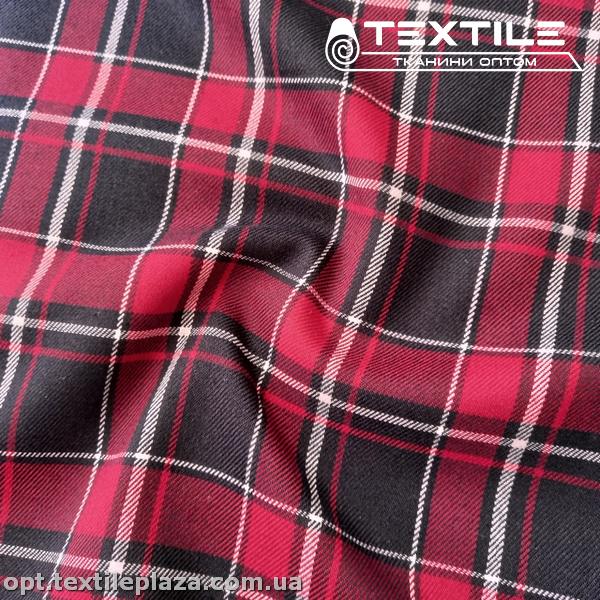 Костюмная ткань Клетка демисезонная 4169D4C1 сине-красный