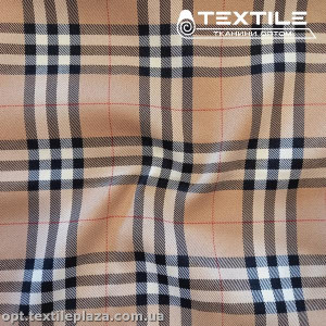 Костюмная ткань Клетка демисезонная 4176D10C1 бежевый