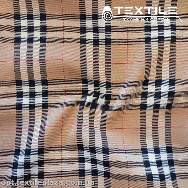 Костюмная ткань Клетка демисезонная 4176D10C1 бежевый
