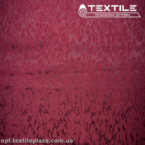 Костюмная ткань Жаккард демисезонная 13093D2C4 узор, бордовый