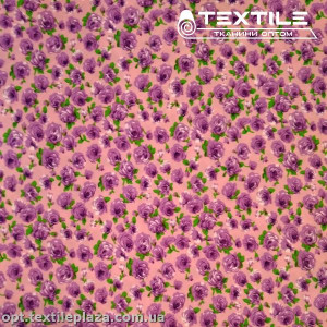 Костюмная ткань SPH-принт цветная 4057D19C1 цветы, розовый