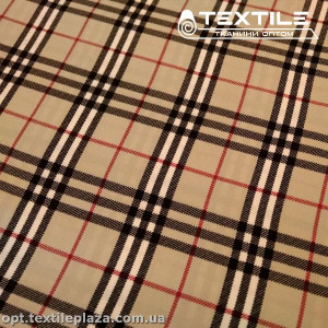Костюмная ткань SPH-принт цветная 4057D16C1 клетка, серо-бежевый