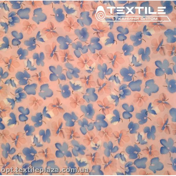 Костюмная ткань SPH-принт цветная 4057D23C2 цветы, розовый
