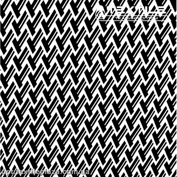 Костюмная ткань SPH-принт цветная 4057D15C1 узор, черный