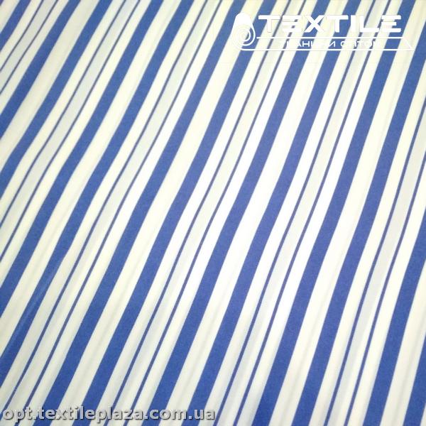 Костюмная ткань SPH-принт цветная 4057D26C1 полоска, сиренево-белый