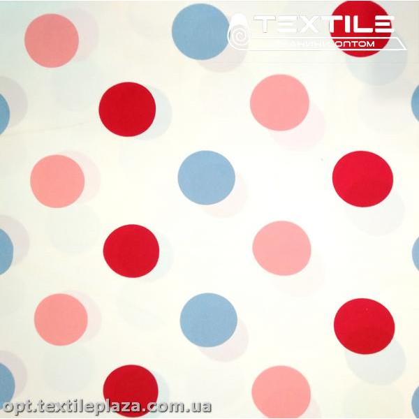 Костюмная ткань SPH-принт цветная 4057D11C1 горошек, молочный