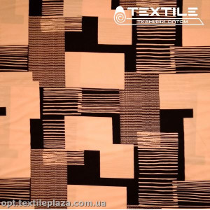 Костюмная ткань SPH-принт цветная 4057D10C1 прямоугольники, розовый