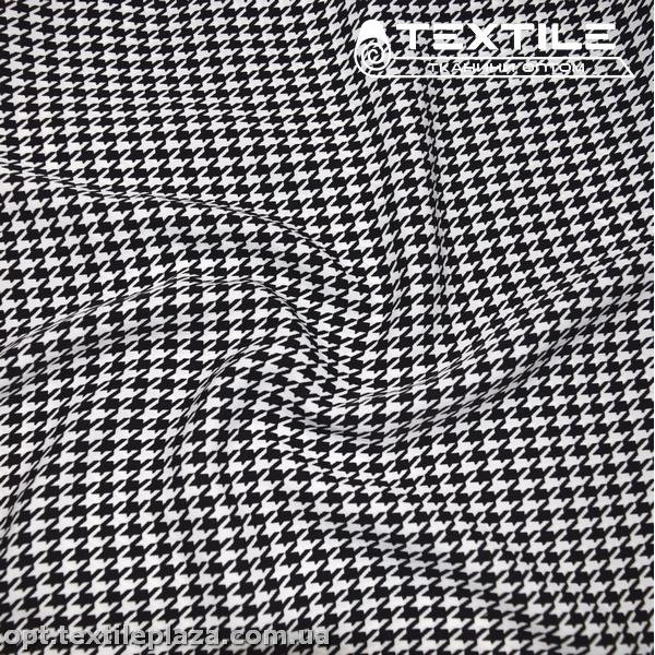 Костюмная ткань SPH-принт цветная 3913D2C1 гусиная лапка, черно-белый