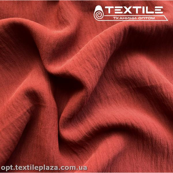 Костюмная ткань Американский креп (крэш) 4050C14 бордово-кирпичный