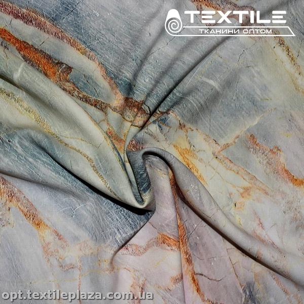 Костюмная ткань Креп цветная 3797D2C1 rose мрамор, мятный