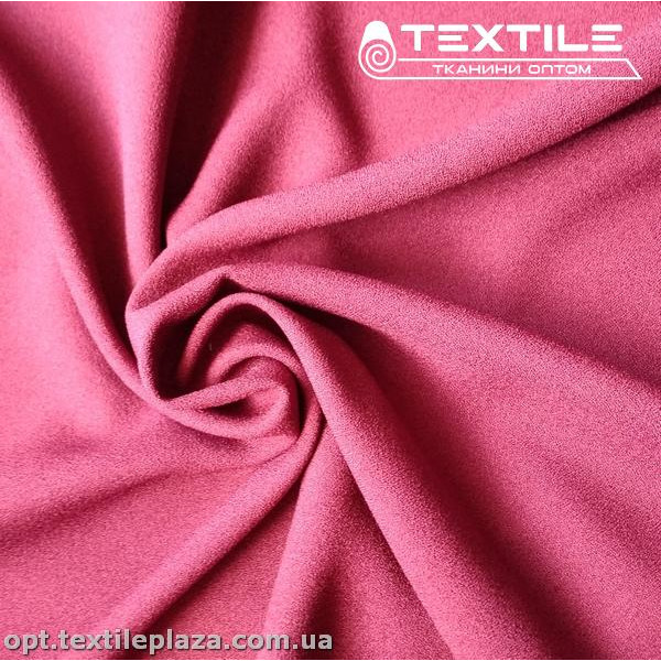 Костюмная ткань Креп однотонная 3530C15 amazon, бордовый