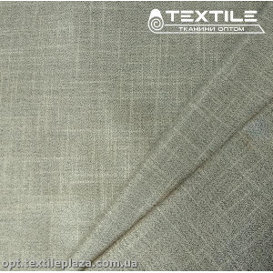 Костюмная ткань Лён 3857C4 серо-петролевый