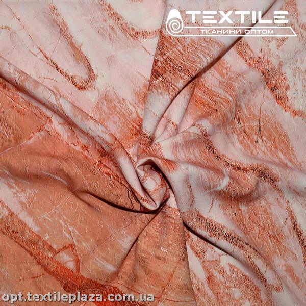 Костюмная ткань Креп цветная 3797D2C3 rose мрамор, оранжевый
