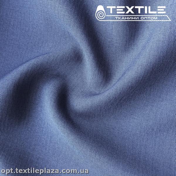 Костюмная ткань однотонная летняя 3139C4 темный джинс