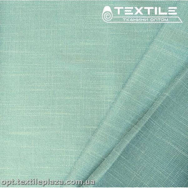 Костюмная ткань Лён 3607C4 петролевый