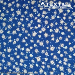 Костюмная ткань CEY-printed цветная 4058D13C3 цветы, синий