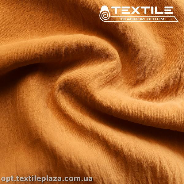 Костюмная ткань Американский креп (крэш) 4040C14 темно-кремовый