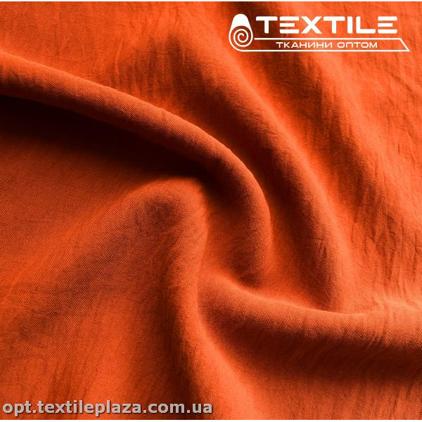 Костюмная ткань Американский креп (крэш) 4040C17 пыльно-рыжий
