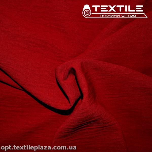 Костюмная ткань Американский креп (крэш) 3827C7 бордовый
