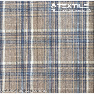 Костюмная ткань Клетка теплая 21001D1C2 карамельный