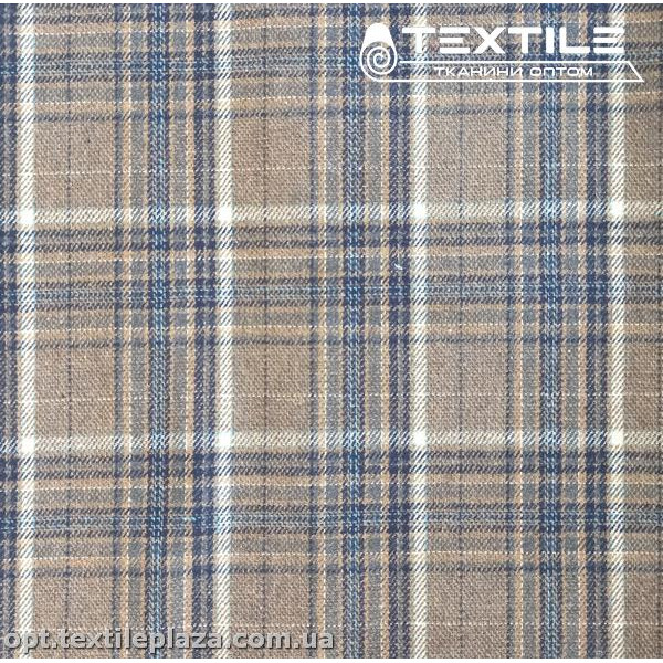 Костюмная ткань Клетка теплая 21001D1C2 карамельный