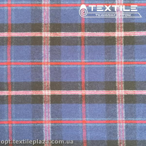 Костюмная ткань Клетка теплая 2016D1C4 синий